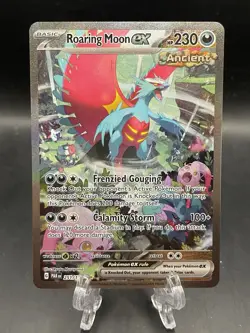 2023 Pokemon SV Paradox Rift Roaring Moon ex Special Illustration Rare #251/182 - Image 1