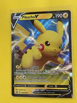 Pokemon TCG Pikachu V Promo Holo 190 HP SWSH061 SWSH Promo English - Image 1