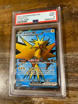 Pokemon 2023 Mew En 151 ZAPDOS EX Ultra Rare #192 PSA 9 Mint - Image 1