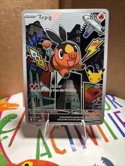 Pokemon Tepig Mega Black Star Promos 50 Holofoil First Partner Series 2 NM 050 - Image 1