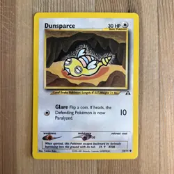 Pokemon TCG: Dunsparce 54/75 Common Neo Discovery Set 2001 Lp/Mp - Image 1