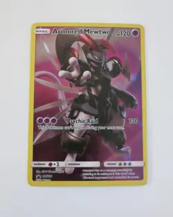 Pokemon TCG Armored Mewtwo Holo 2019 Black Star Promo SM228 - Image 1