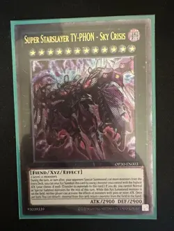 Yugioh Super Starslayer Ty-Phon Sky Crisis OP30-EN003 ULTIMATE RARE LP - Image 1