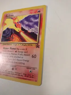 Pokemon Moltres Black Star Promo #21 LP-NM Non-Holo Rare Card + Free Gift - Image 3