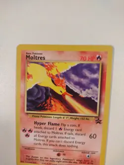 Pokemon Moltres Black Star Promo #21 LP-NM Non-Holo Rare Card + Free Gift - Image 5