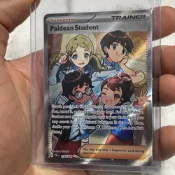 Pokemon Paldean Student Scarlet & Violet Paldea Fates 230/091 Full Art NM/MT TCG - Image 2