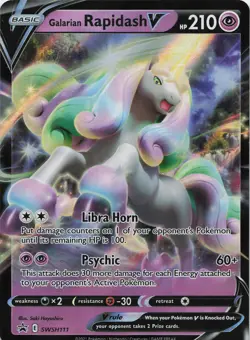 Galarian Rapidash V SWSH111 Holo Promo Sword & Shield Promo Pokemon LP - Image 1