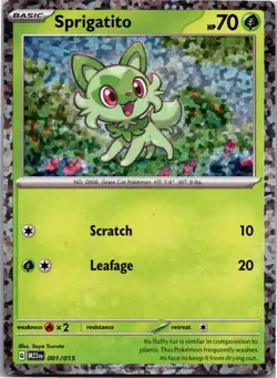 Sprigatito 001/015 holo Promo McDonald's Collection 2023 Pokemon Holo Near Mint - Image 1