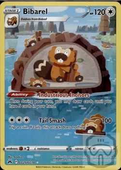 Bibarel GG25/GG70 Holo Crown Zenith Galarian Gallery Pokemon Holo NM/M - Image 3