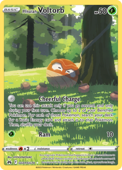 Hisuian Voltorb GG01/GG70 Holo Crown Zenith Galarian Gallery Pokemon Holo NM/M - Image 1