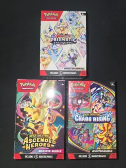 🔥Pokemon TCG 3x Booster Bundle Lot - Ascended Heroes, Prismatic, Chaos Rising🔥 - Image 1