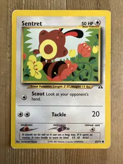 Sentret 63/75 Common Pokemon Neo Discovery Unlimited WOTC HP 2001 - Image 1