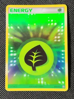 Played (LP) Grass Energy - Holo #103 Power Keepers Pokemon TCG - Image 1