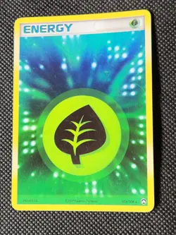 Played (LP) Grass Energy - Holo #103 Power Keepers Pokemon TCG - Image 3