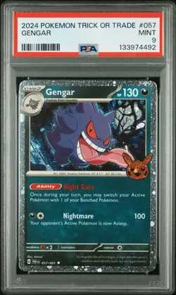 2024 POKEMON TRICK OR TRADE #057 GENGAR PSA 9 - Image 1