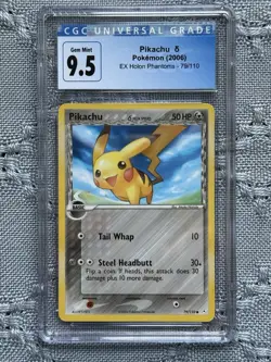 2006 Pokemon EX Holon Phantoms #79 Pikachu CGC 9.5 Gem Mint - Image 1