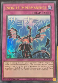 RA05-EN140 Infinite Impermanence Variant Art Ultra Rare 1st Edition NM YuGiOh Ca - Image 1