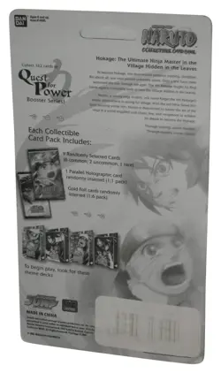 Naruto Quest For Power (2002) Bandai Collectible Card Game Pack - Image 2