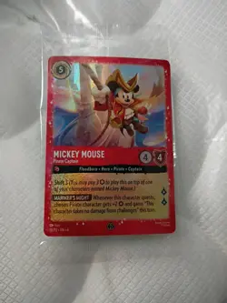 Disney Lorcana Mickey Mouse Pirate Captain 18/P2 Promo Card - Image 1