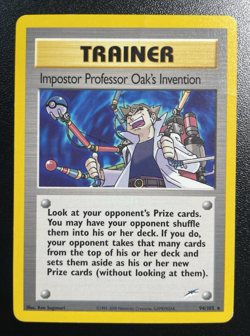 Imposter Professor Oak's Invention #94/105 Neo Destiny Pokemon Card LP DMG - Image 1