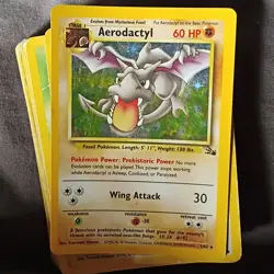 Pokemon Series One AORODACTYL HOLO card, Ungraded, Fine Condition - Image 1
