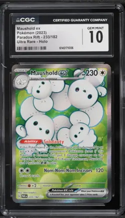 2023 Pokemon Paradox Rift Maushold ex #233 CGC 10 - Image 1