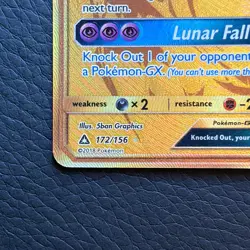 Pokemon TCG Lunala GX 172/156 Gold Secret Rare - Ultra Prism - Image 5