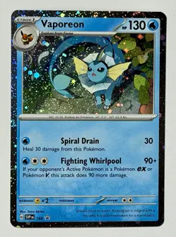 Pokemon TCG - Vaporeon - SVP 168 - 2025 S&V: Black Star Promo - Cosmo Holo - Image 2