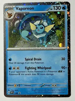 Pokemon TCG - Vaporeon - SVP 168 - 2025 S&V: Black Star Promo - Cosmo Holo - Image 3