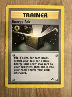 Energy Ark - 75/75 - Common - Unlimited Edition DAMAGED English Pokemon Neo - Image 1