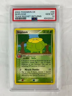 PSA 10 Gem Mint Skiploom 2004 EX Team Rocket Returns #49 - Image 1