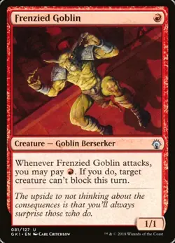 X 1 Frenzied Goblin NM Guilds of Ravnica Guild Kit 081 MTG Magic The Gathering - Image 1