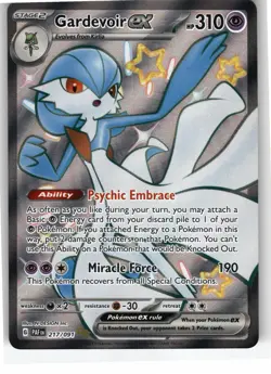 Gardevoir ex 217/091 Shiny Ultra Rare Paldean Fates Pokemon Near Mint - Image 1