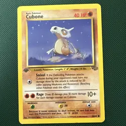 Cubone 50/64 1st Edition - Jungle - WOTC Wizards Pokemon TCG 1999 - Image 1