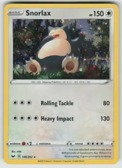Snorlax (Cosmos Holo) 140/202 Holo Promo Blister Exclusives Pokemon Holo MP - Image 1