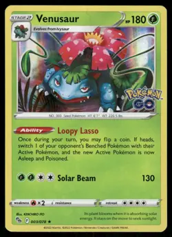 Venusaur 003/078 Holo Rare Pokemon GO Pokemon Holo - Image 1