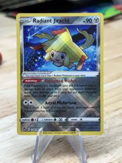 Pokemon TCG SWSH Silver Tempest Radiant Jirachi 120/195 Ultra Rare Holo NM! - Image 1