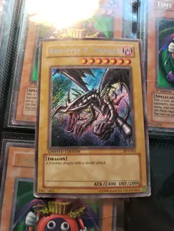 Yu-Gi-Oh! Red-Eyes B. Dragon BPT-005 Secret Rare Vintage Tin - Image 1