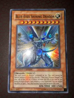 Yu-Gi-Oh! Blue-Eyes Shining Dragon -MOV- Super Rare - Limited Edition DAMAGED! - Image 1