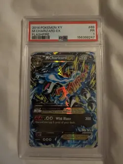 2014 Pokemon XY Flashfire M Charizard EX 69/106 Holo Ultra Rare PSA 1 - Image 1