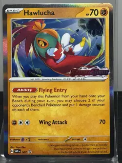 Hawlucha 007 SVP Prerelease Scarlet & Violet Set Stamped Promo Near Mint NM - Image 1