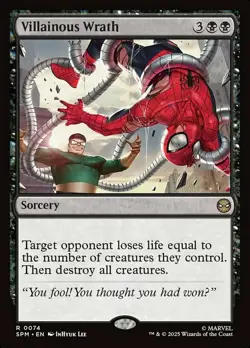 x1 Villainous Wrath R MTG Marvel's Spider-Man M/NM, English - Image 1