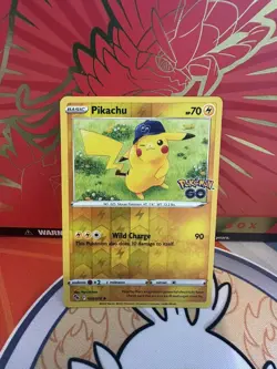 Pikachu 028/078 Holo Rare Pokemon GO Pokemon Reverse Holo Near Mint - Image 1