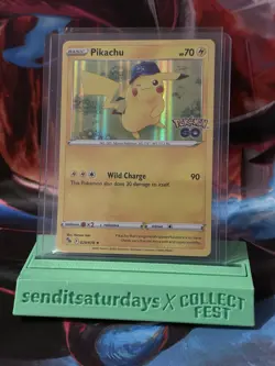 Pikachu 028/078 Holo Rare Pokemon Go Card TCG - Near Mint - Image 1