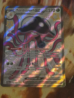 Pokemon TCG Toedscruel EX Paldean Fates Holo Shiny Ultra Rare Card 213/091 - Image 1