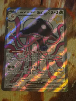 Pokemon TCG Toedscruel EX Paldean Fates Holo Shiny Ultra Rare Card 213/091 - Image 2