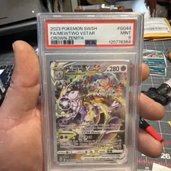 PSA 9 Mew Two VSTAR Pokemon Card Crown Zenith Full Art - Image 1