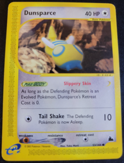 Dunsparce # 53/144 Skyridge Set Pokemon TCG Game Trading Cards LP - Image 1