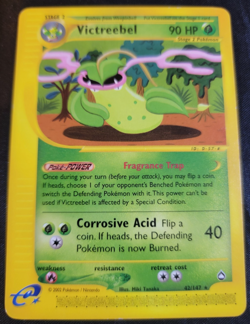 Victreebel # 42/147 Aquapolis Set Pokemon Trading TCG Game Cards LP - Image 1