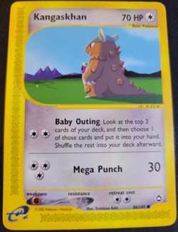 Kangaskhan # 88/147 Aquapolis Set Pokemon Trading TCG Game Cards MP - Image 1